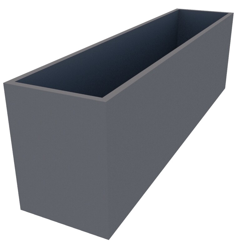 Powder Coated Long Rectangular Planter 2000 x 450 x 600