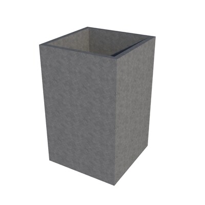 Galvanised Cube Planter 500 x 500 x 800