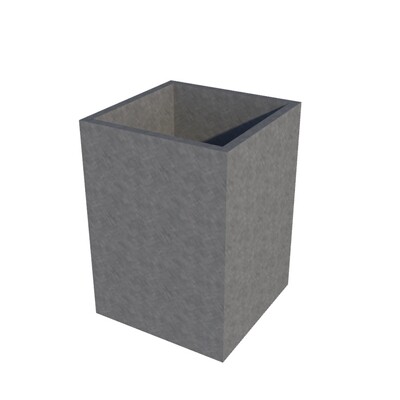 Galvanised Cube Planter 500 x 500 x 700