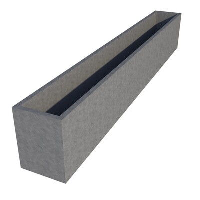 Galvanised Rectangular Planter 2500 x 300 x 400