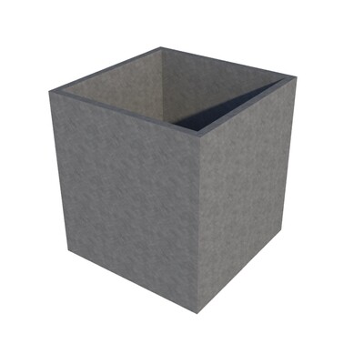 Galvanised Cube Planter 650 x 650 x 700