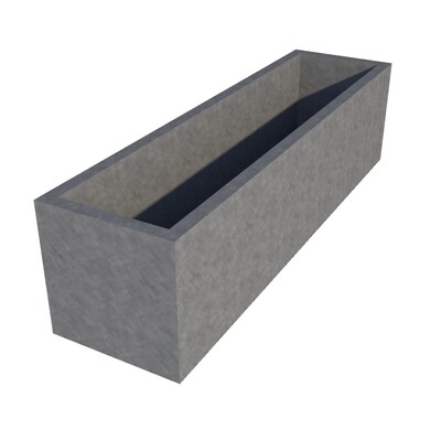 Galvanised Rectangular Planter 1150 x 300 x 300