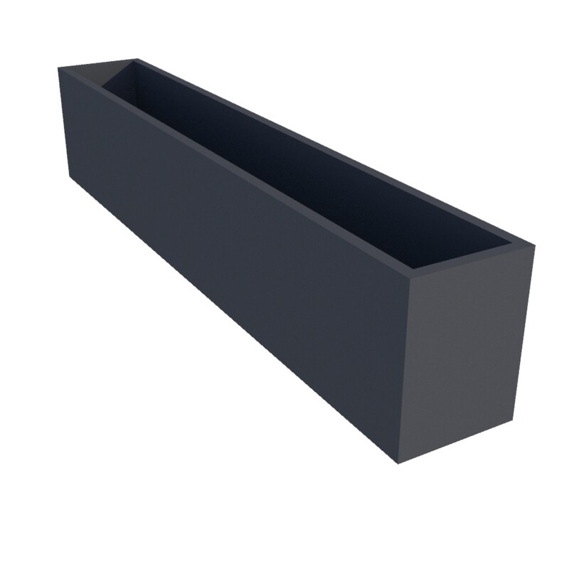 Powder Coated Long Rectangular Planter 2000 x 300 x 400
