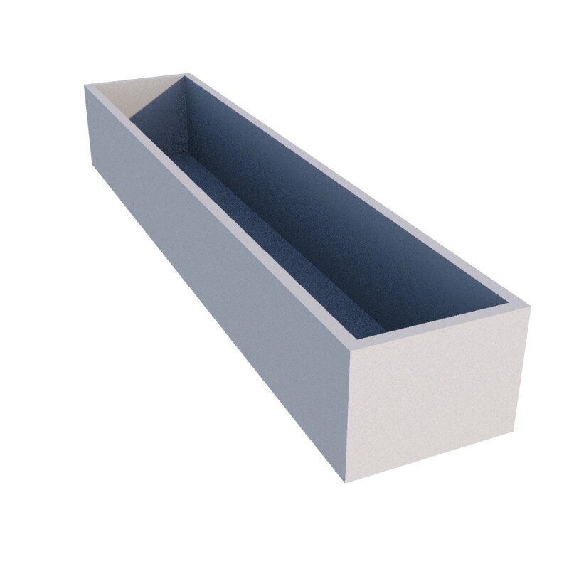 Powder Coated Long Rectangular Planter 2000 x 400 x 300
