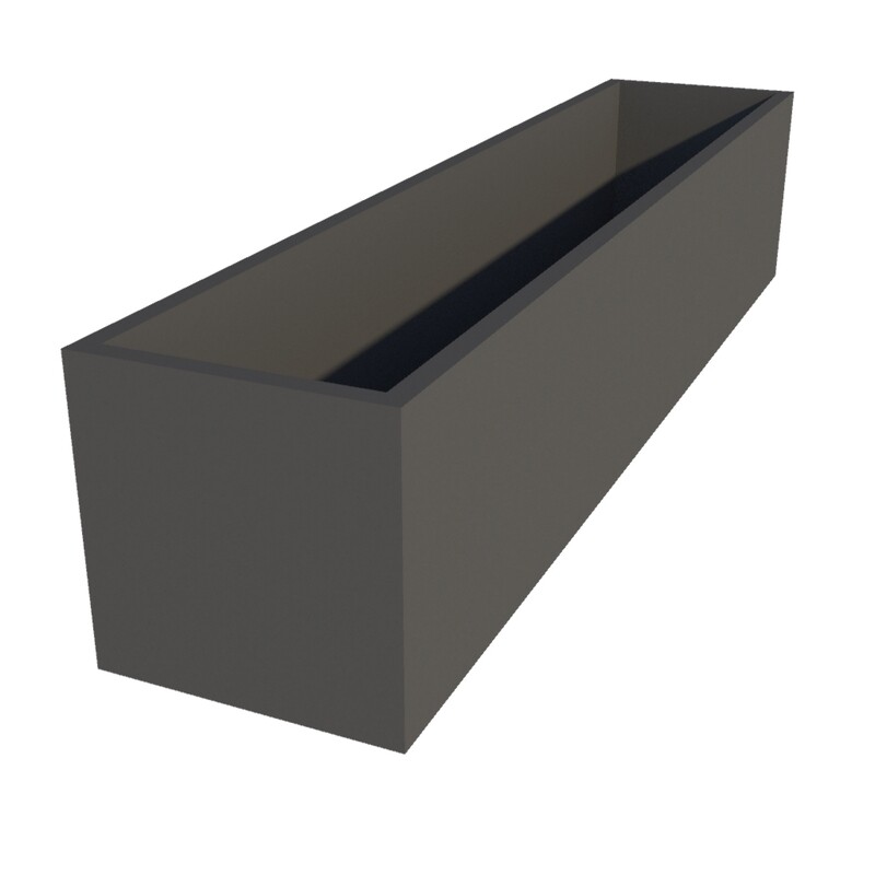 Powder Coated Rectangular Planter 2000 x 400 x 350
