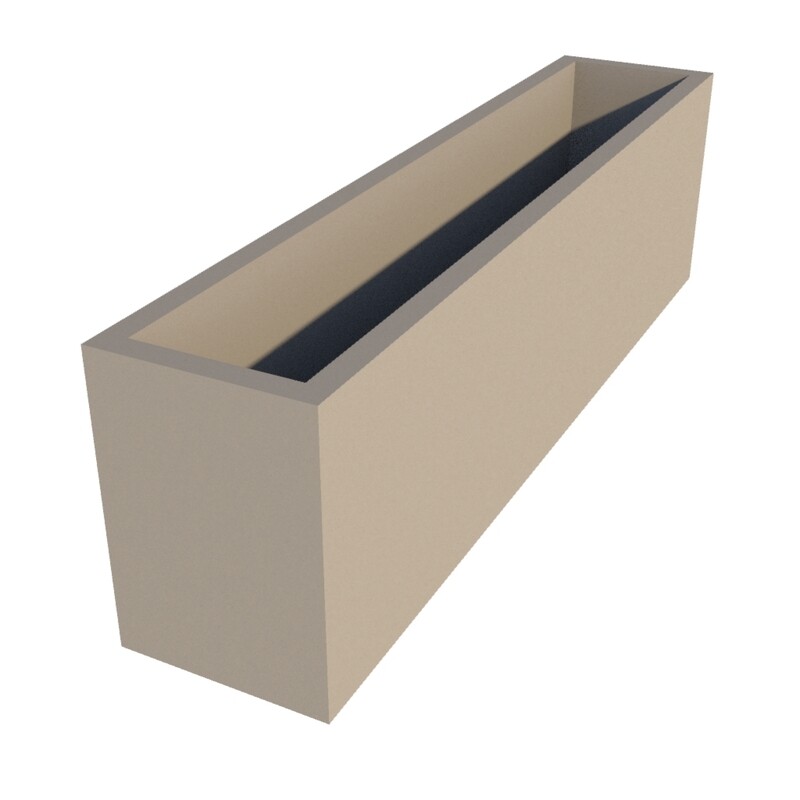 Powder Coated Rectangular Planter 1220 x 250 x 350