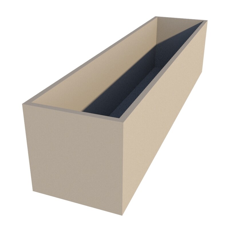 Powder Coated Long Rectangular Planter 2200 x 500 x 500