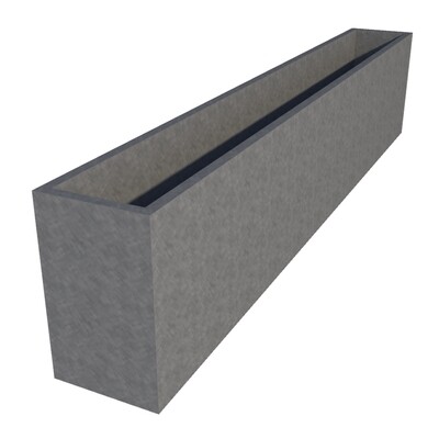 Galvanised Rectangular Planter 2400 x 300 x 500