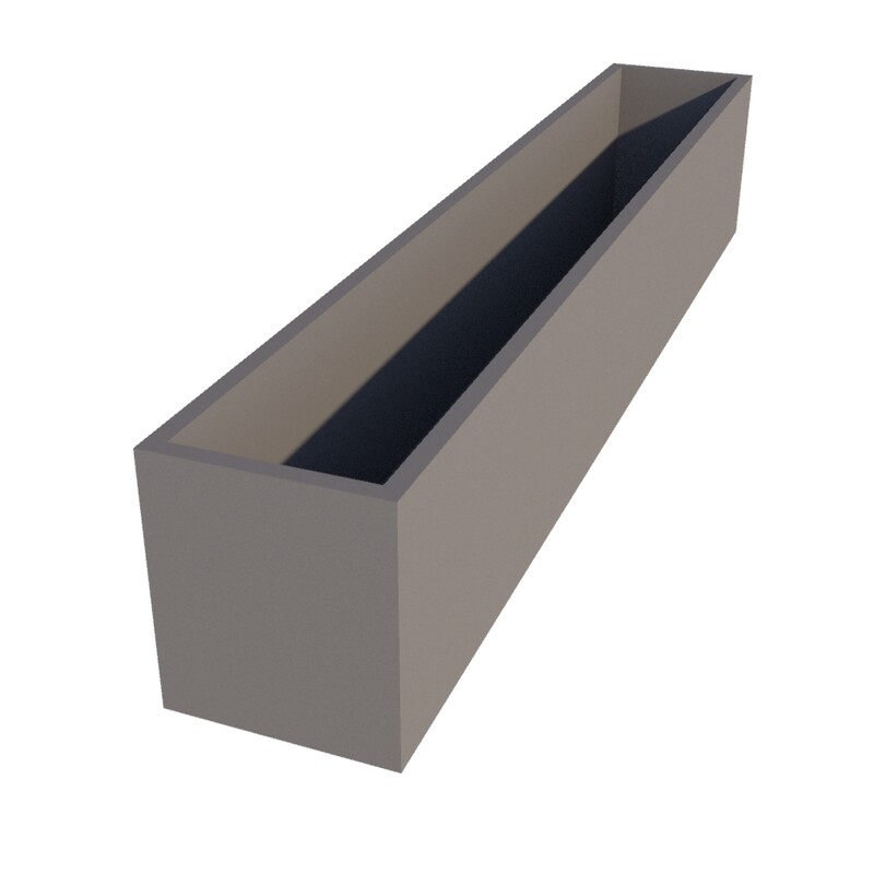 Powder Coated Long Rectangular Planter 2200 x 350 x 400