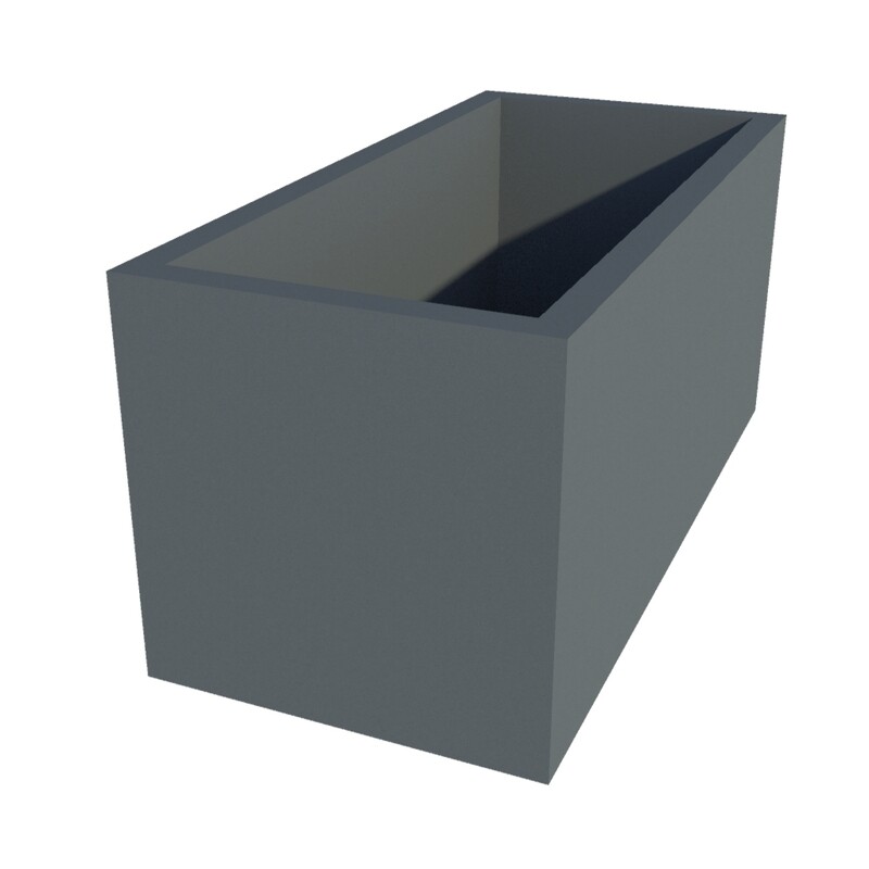 Powder Coated Rectangular Planter 750 x 350 x 350