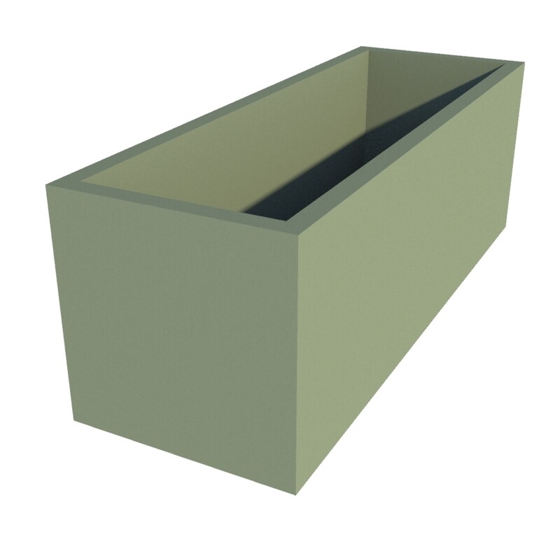 Powder Coated Rectangular Planter 1000 x 350 x 350