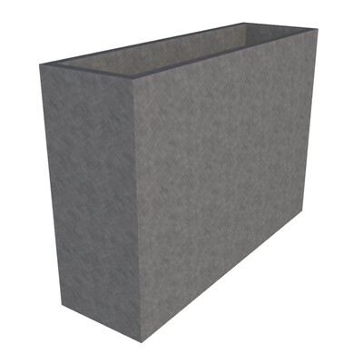 Galvanised Rectangular Planter 1000 x 300 x 700