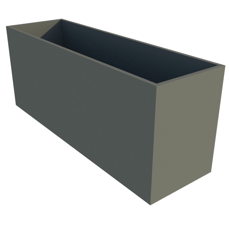 Powder Coated Long Rectangular Planter 2000 x 600 x 700