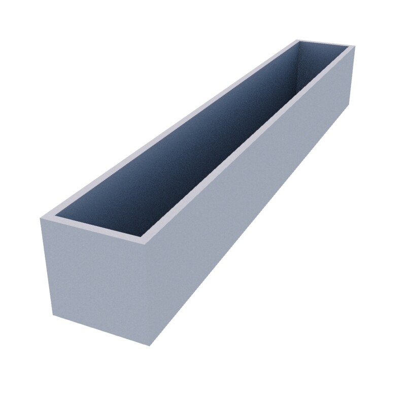 Powder Coated Long Rectangular Planter 2400 x 350 x 350