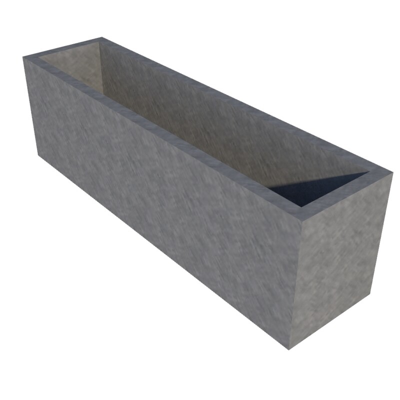 Galvanised Window Box 1000 x 250 x 300