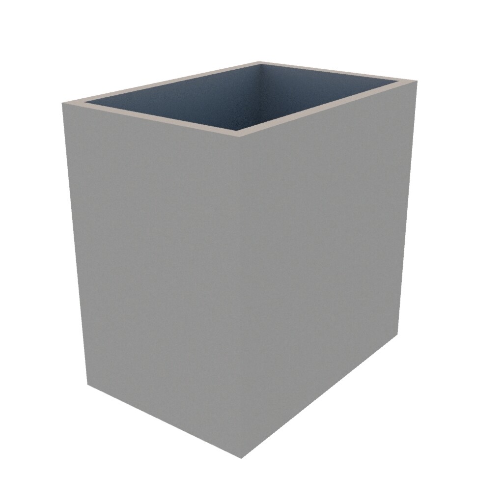 Powder Coated Rectangular Planter 450 x 650 x 650