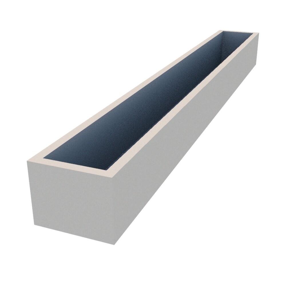 Powder Coated Extra Long Window Box 1850 x 300 x 250