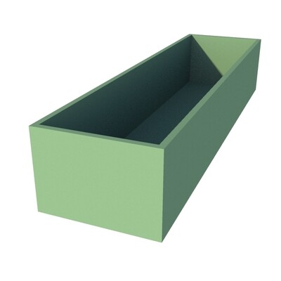 Powder Coated Long Rectangular Planter 2000 x 600 x 450