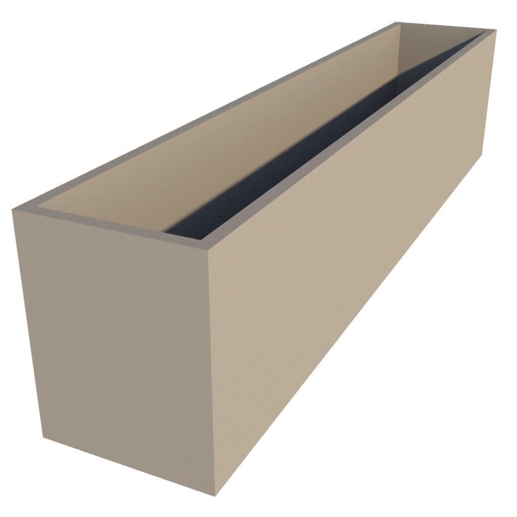 Powder Coated Rectangular Planter 1900 x 400 x 500