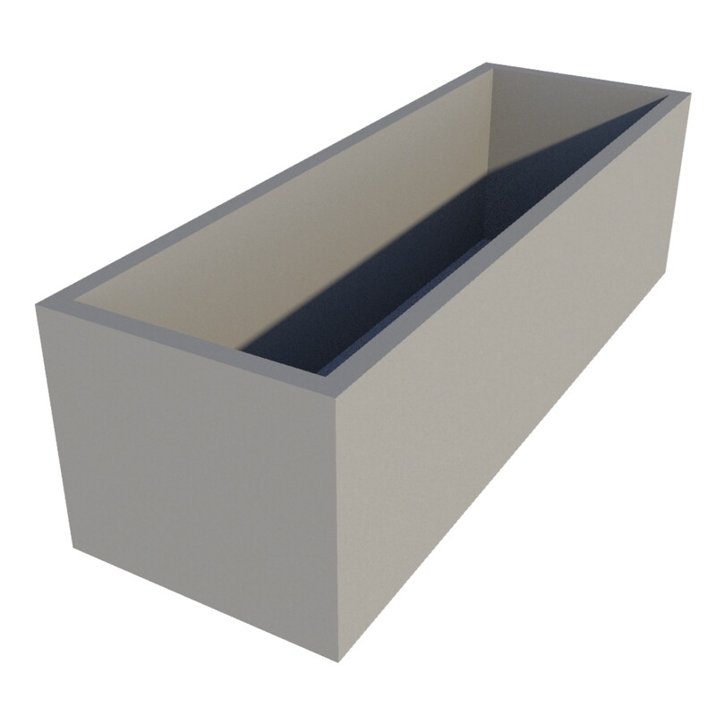 Powder Coated Rectangular Planter 1200 x 400 x 350