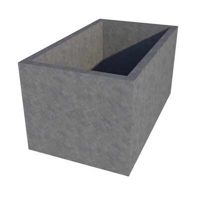 Galvanised Rectangular Planter 700 x 400 x 350