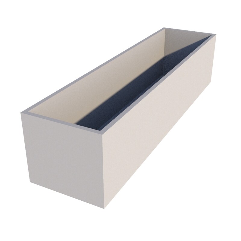 Powder Coated Long Rectangular Planter 2200 x 550 x 500