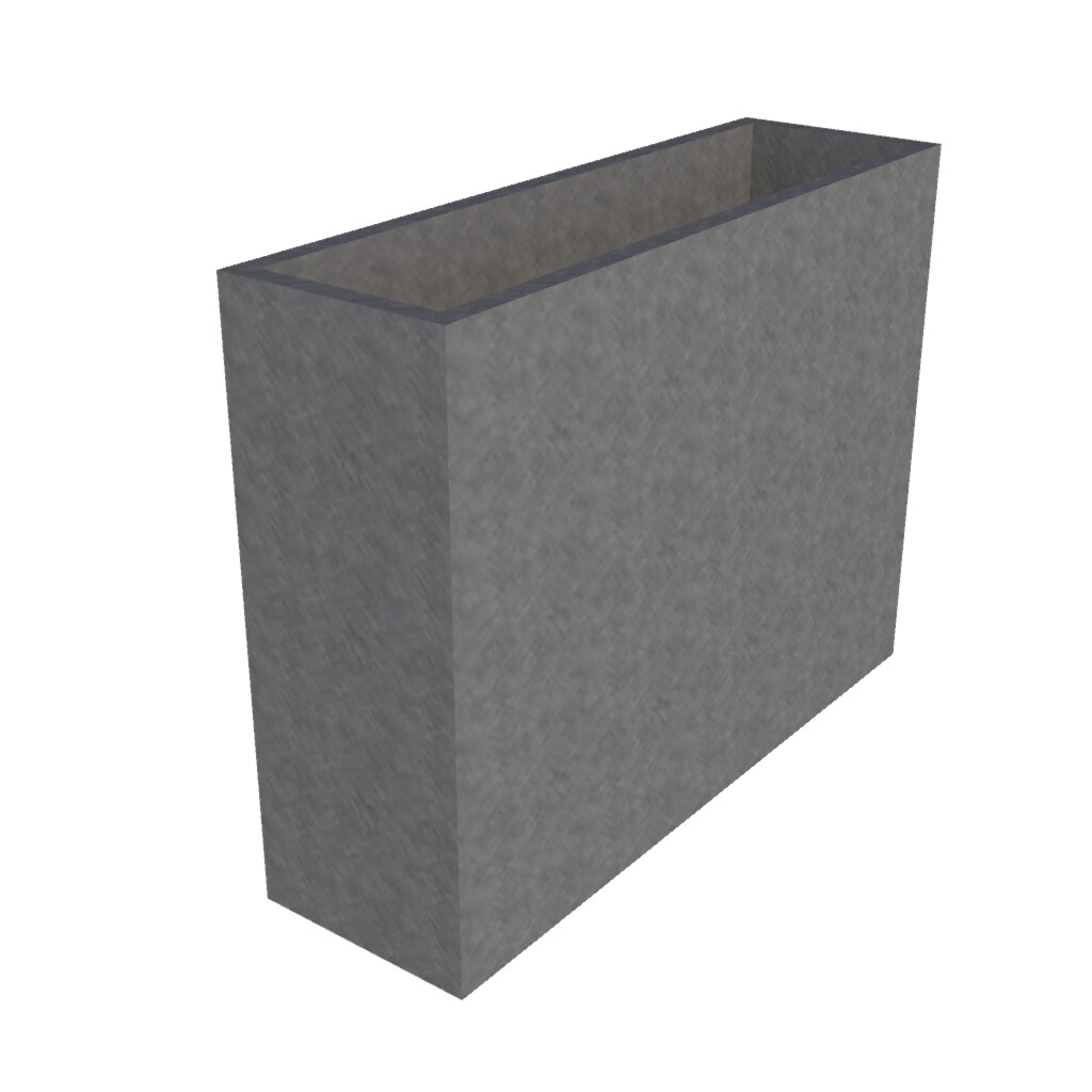 Galvanised Rectangular Planter 1000 x 300 x 760