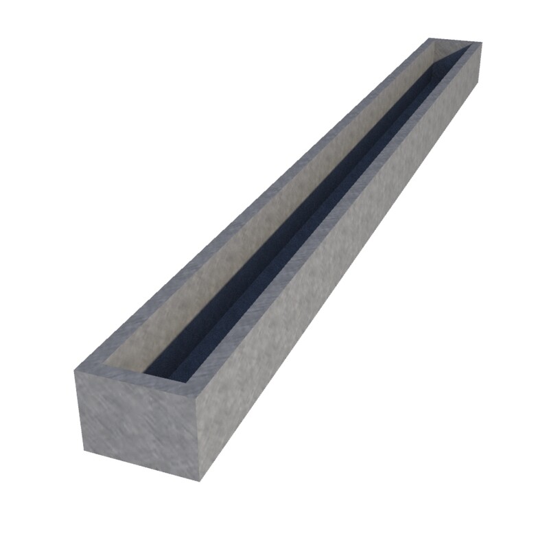 Galvanised Window Box 2400 x 200 x 150