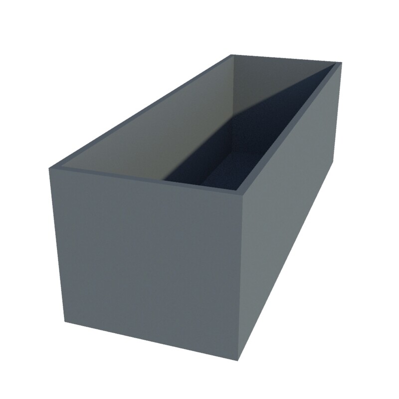 Powder Coated Long Rectangular Planter 2060 x 680 x 620