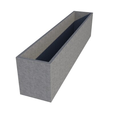 Galvanised Rectangular Planter 2200 x 400 x 500