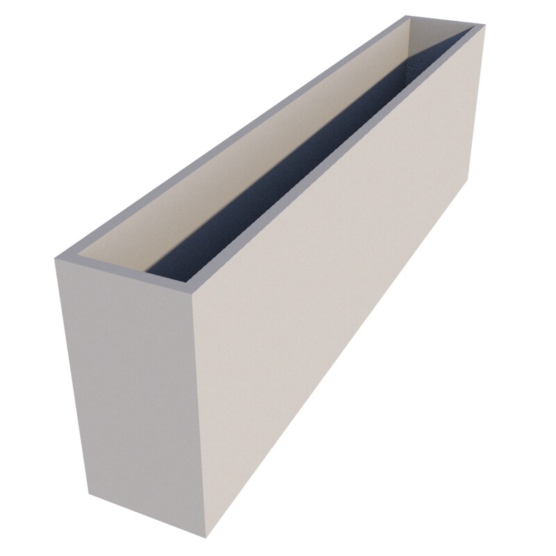 Powder Coated Long Rectangular Planter 2040 x 300 x 600