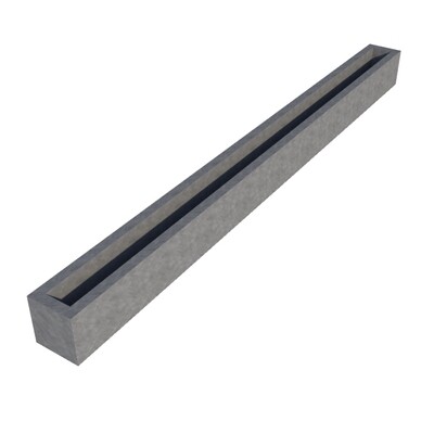 Galvanised Window Box 1950 x 140 x 150