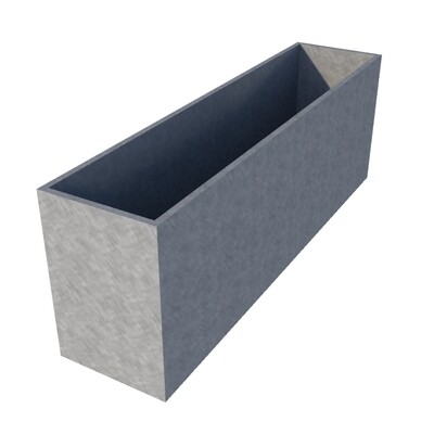 Galvanised Rectangular Planter 1150 x 270 x 400