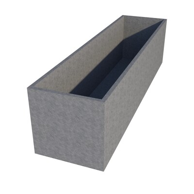 Galvanised Rectangular Planter 2160 x 550 x 550