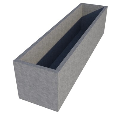 Galvanised Rectangular Planter 1500 x 350 x 350