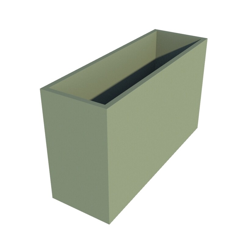 Powder Coated Rectangular Planter 1200 x 400 x 750