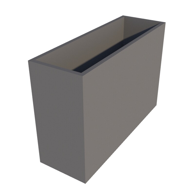 Powder Coated Rectangular Planter 1200 x 400 x 800