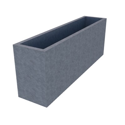 Galvanised Rectangular Planter 1100 x 250 x 400
