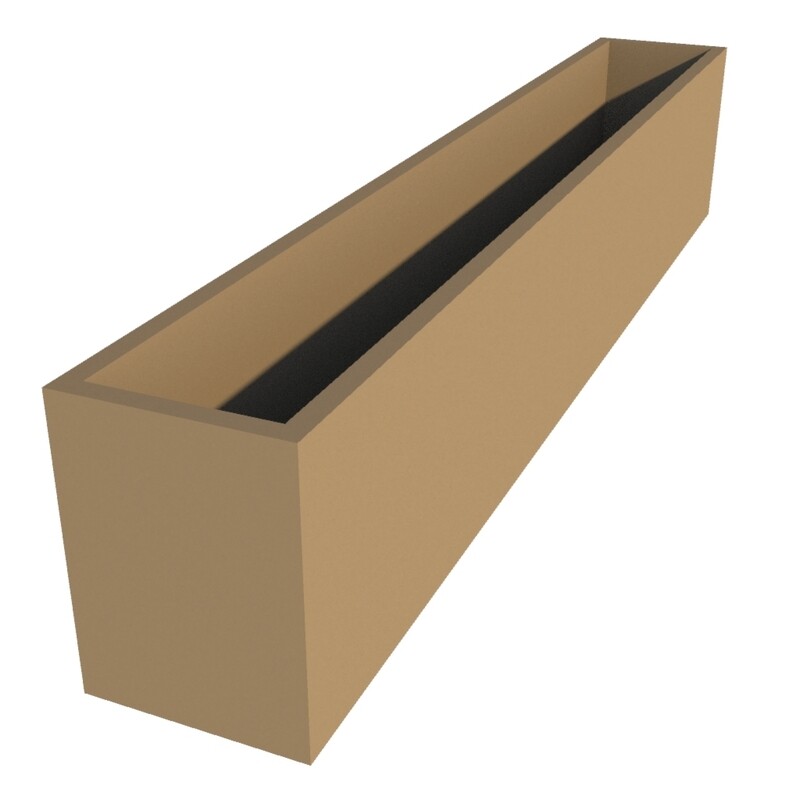 Powder Coated Long Rectangular Planter 2100 x 300 x 400
