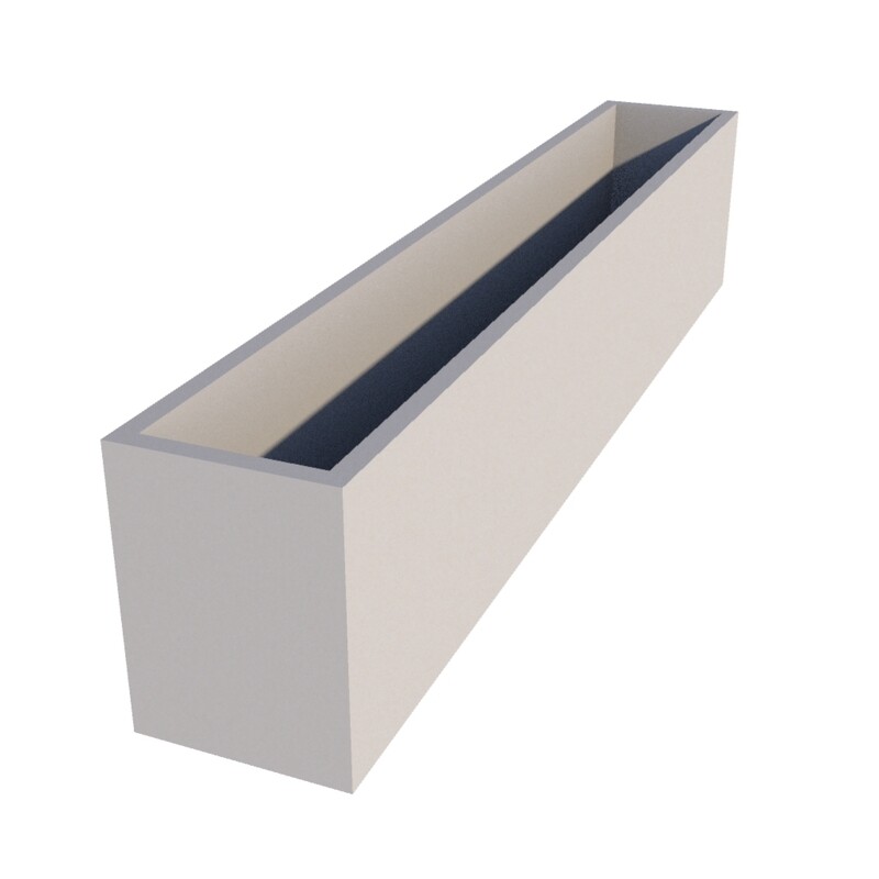 Powder Coated Rectangular Planter 1950 x 300 x 400