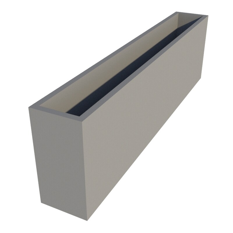 Powder Coated Rectangular Planter 1750 x 250 x 500