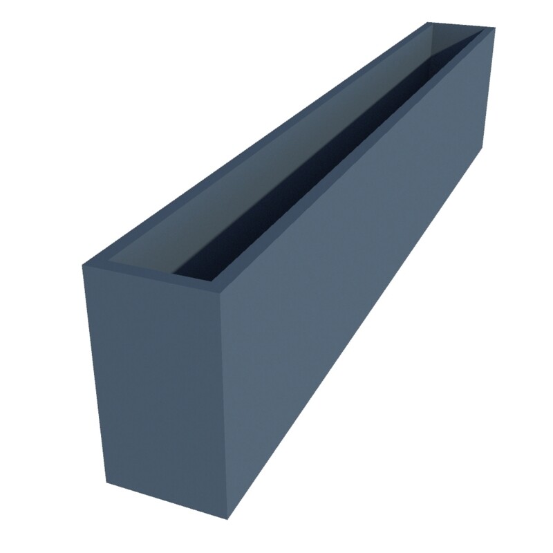 Powder Coated Long Rectangular Planter 2200 x 250 x 450