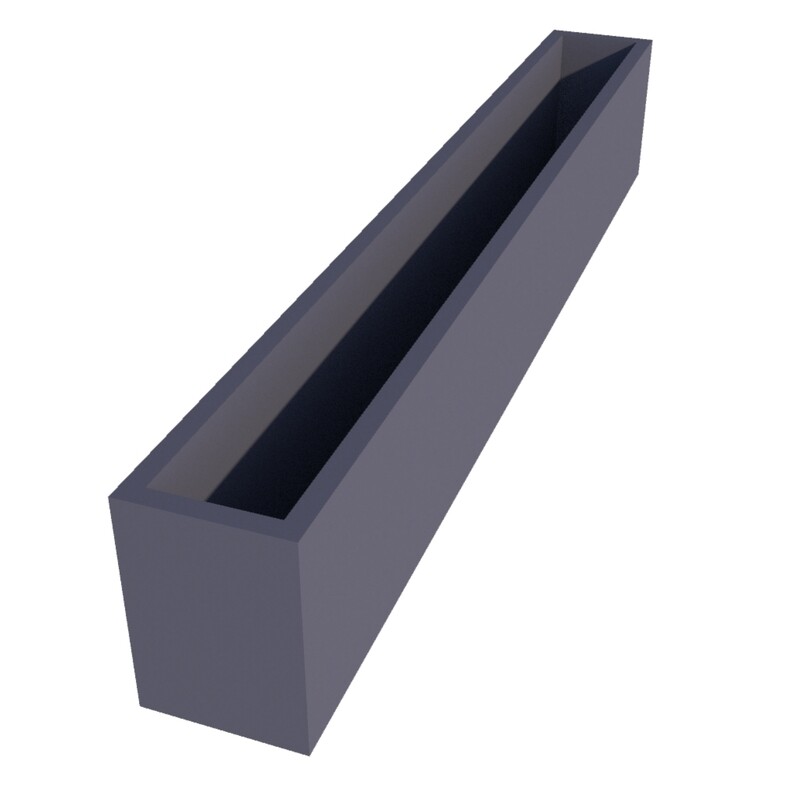 Powder Coated Long Rectangular Planter 2100 x 250 x 350
