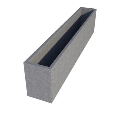 Galvanised Rectangular Planter 2000 x 300 x 450