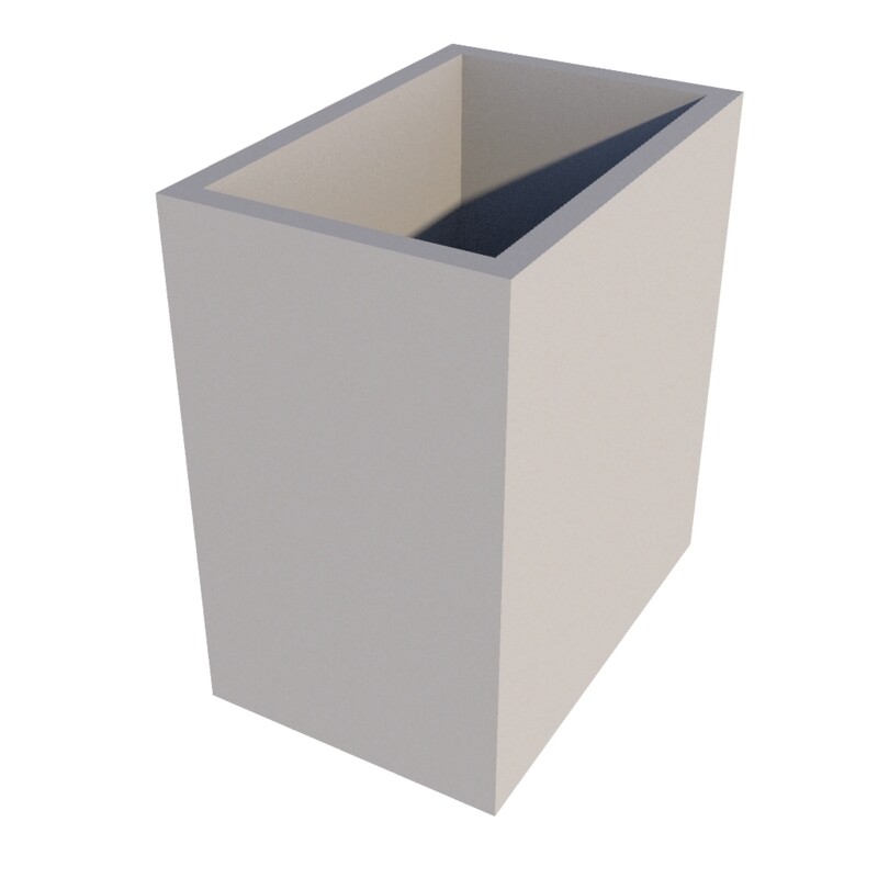 Powder Coated Rectangular Planter 540 x 360 x 600