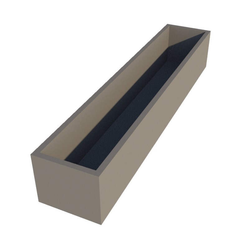 Powder Coated Rectangular Planter 1800 x 350 x 300