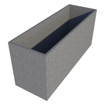 Galvanised Rectangular Planter 1800 x 600 x 800