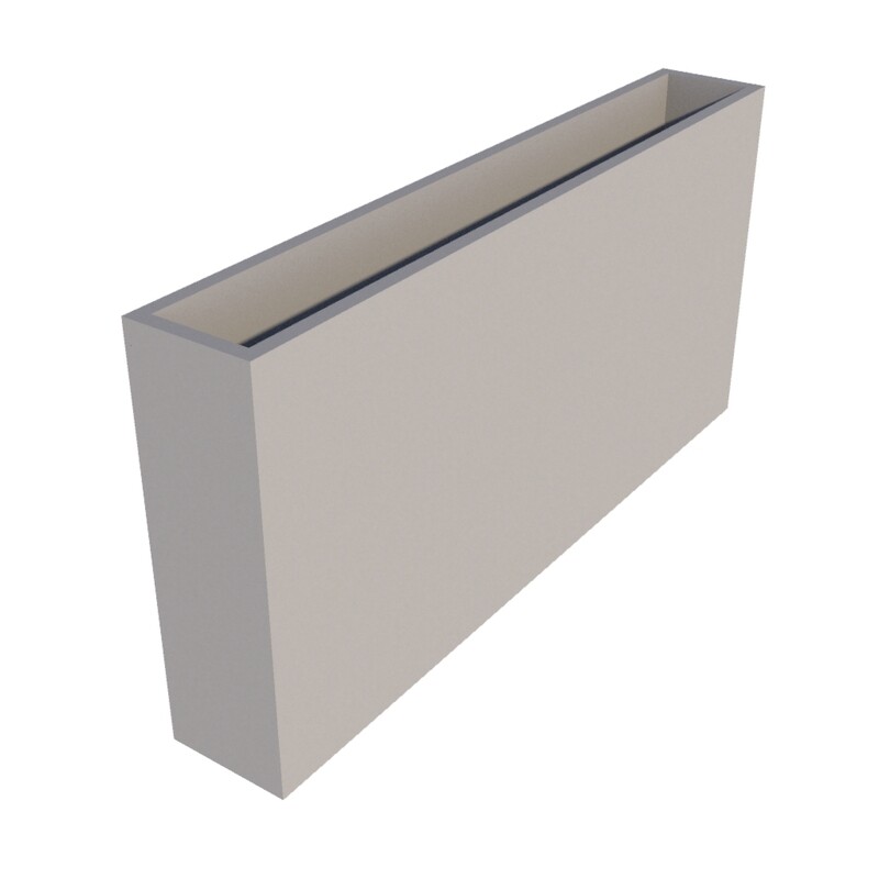 Powder Coated Rectangular Planter 1650 x 250 x 800
