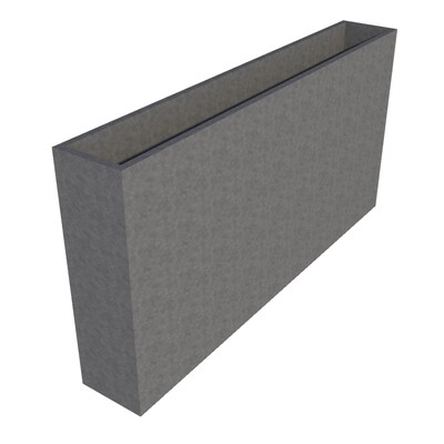 Galvanised Rectangular Planter 2000 x 300 x 1000