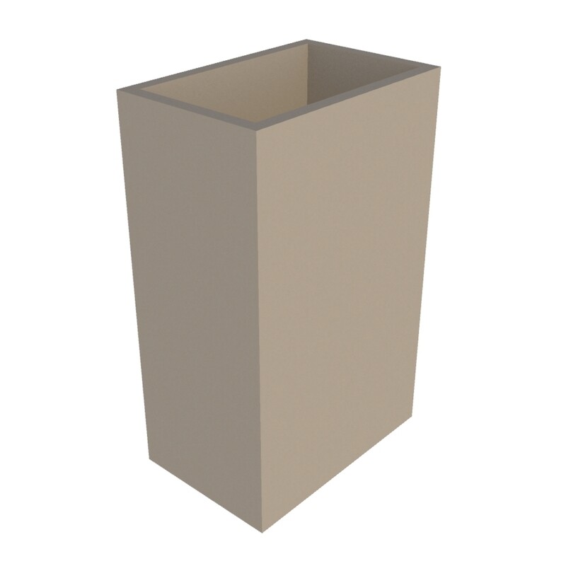 Powder Coated Rectangular Planter 530 x 350 x 850